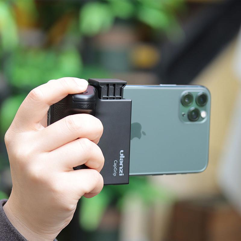 Ulanzi trådløs bluetooth smartphone selfie booster håndtag greb bluetooth fjernbetjening telefon lukker til iphone android telefon