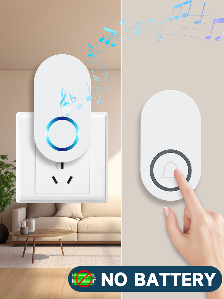 Timbre electrónico de puerta delantera de 220v, tarjetas pcb inalámbricas, cascabel, resistente al agua, timbre de generación de energía para habitación de hotel y hogar