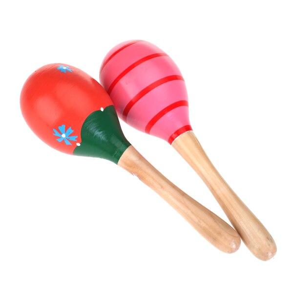 Colorful Wooden Maraca Egg Rattles Baby Toddler Sh... – Grandado