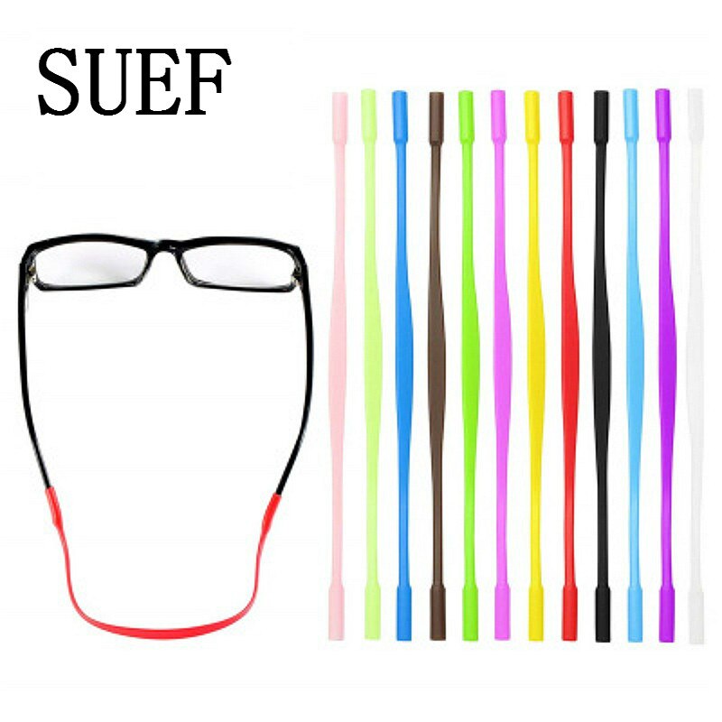 SUEF recién 20cm de silicona tira de cadena para gafas soporte Cable sostenedor de cordón de cuello para gafas de lectura guardián favores de para los niños @ 3