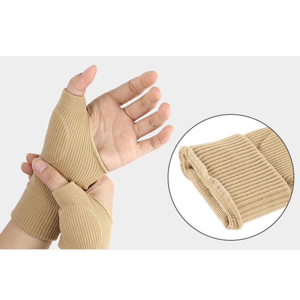 1 Paar Duim Ondersteuning Spalk Zacht Ademend Hand Pols Brace Sport Beschermende Zweet Polsband Pijnbestrijding Therapeutische Handschoenen