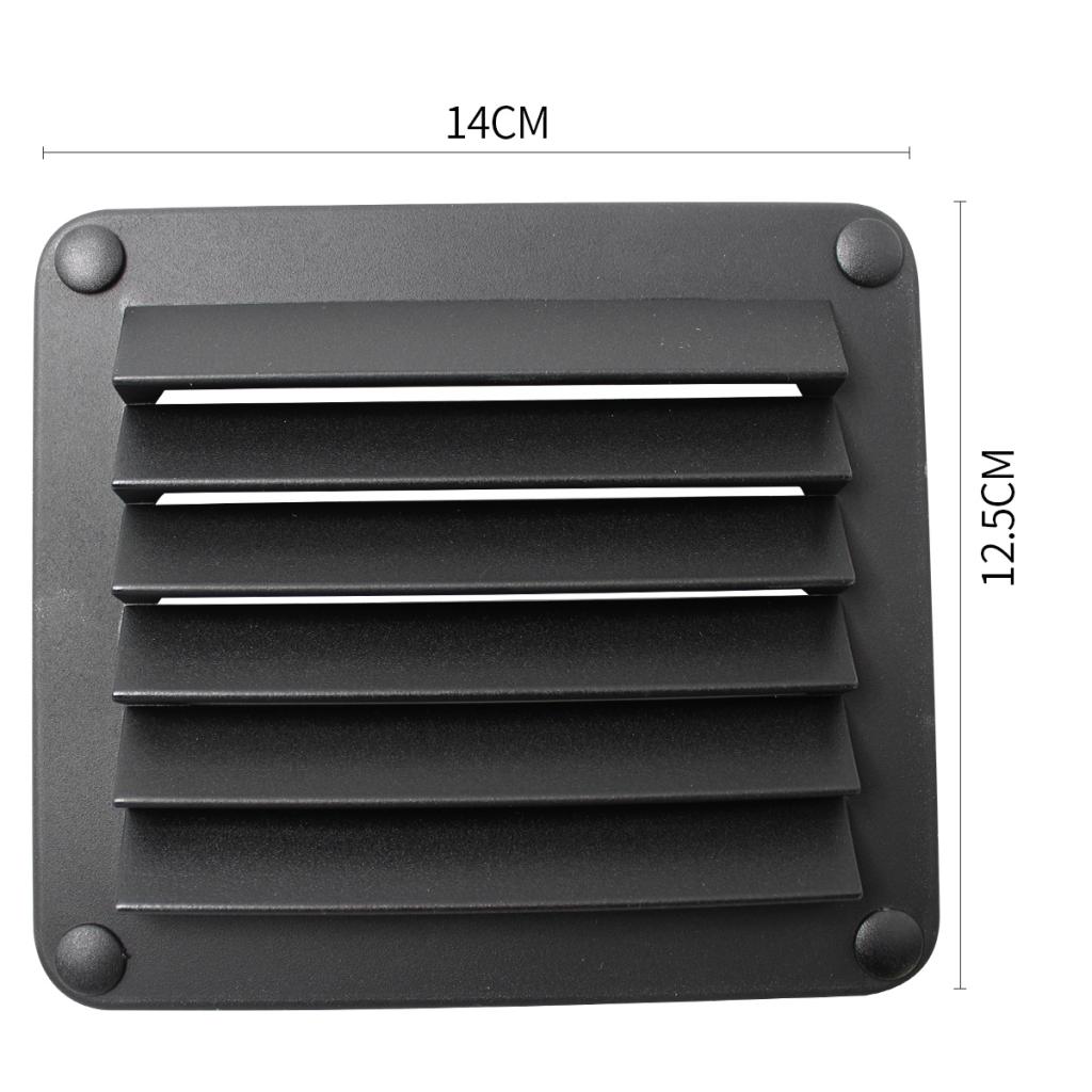 Black ABS Louvered Plastic Vent 5-1/2' X 4-7/8' for Boat Injection-molded ABS plastic White plastic vent