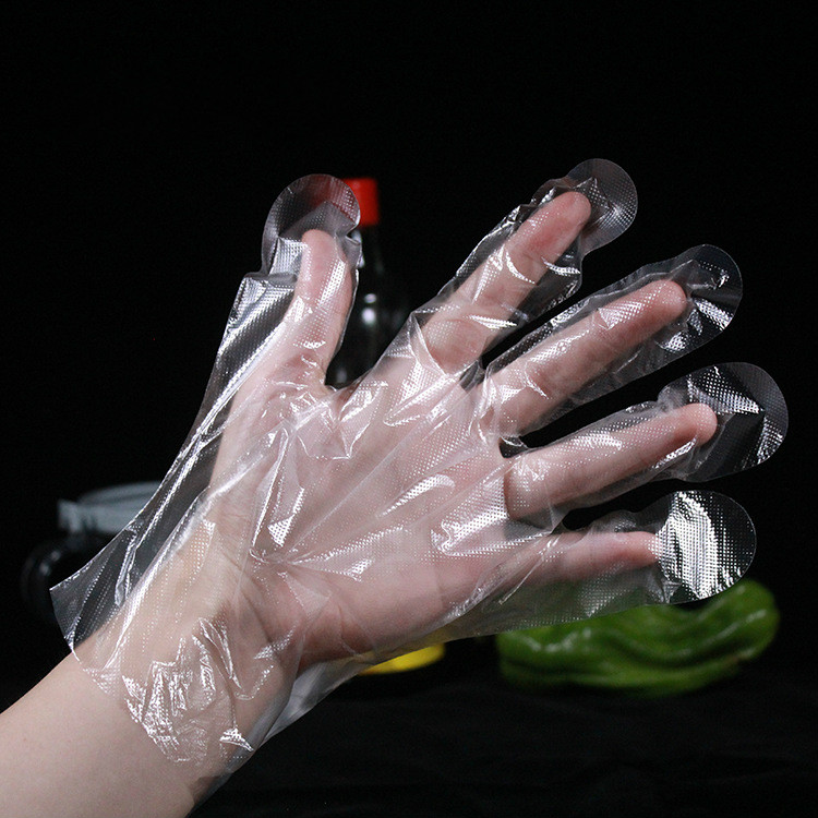 Guantes desechables de plástico transparente para cocina, manoplas sanitarias de un solo uso para el hogar y el baño, 100-500 Uds.