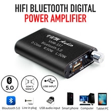 Mini amplificateur numérique stéréo 5.0 W, Bluetooth 2.0, HiFi 100 canaux, Audio domestique, entrée AUX/USB, sortie canaux gauche + droit