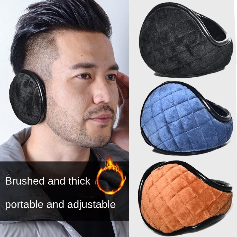 Mannen Winter Oorbeschermers Vrouwen Draagbare Bont Hoofdtelefoon Pluche Verdikte Achter Dragen Oor Warmer Riding Oor Cover Opvouwbare Oordopjes