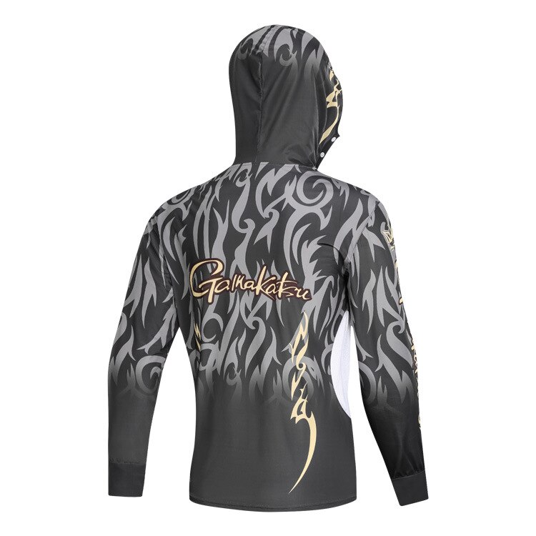 Gamakatsu Vissen Vest Zomer Mannen Lange Mouw Outdoor Fietsen Hooded Jas Snel Droog Ademend Shirtselectric Motorfiets