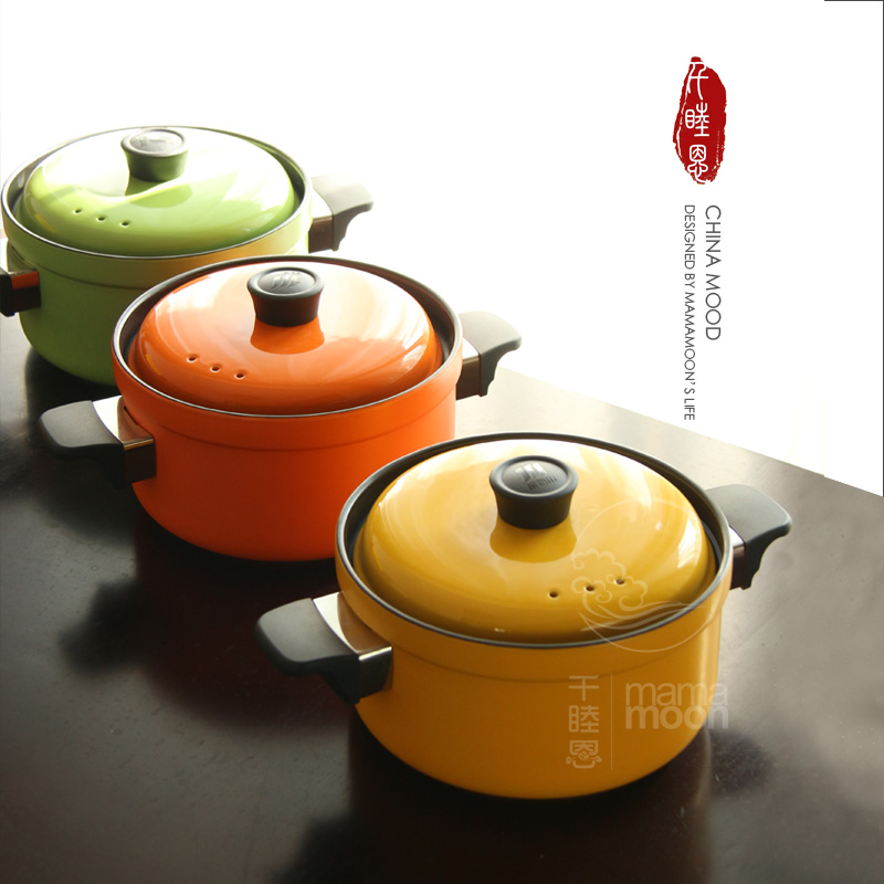 Casserole ceramic soup stock pot sauceboxes high temperature resistant soup pot cooker conjecturing claypot terrifyingly: GREEN