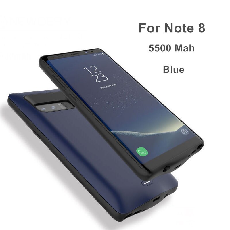 Etui do ładowania baterii do Samsung S8 Plus S8 Plus uwaga 8 uwaga 9 opakowanie zapasowe etui na Bank mocy do Galaxy S9 S9 Plus uwaga 9: Note 8 Blue
