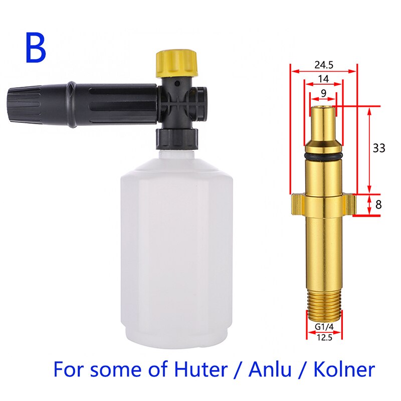 High Pressure Washer Foam Generator Soap gun Snow foam lance Car Foam Wash Water Clean Foam Sprayer for Huter Pressure Washer: Red