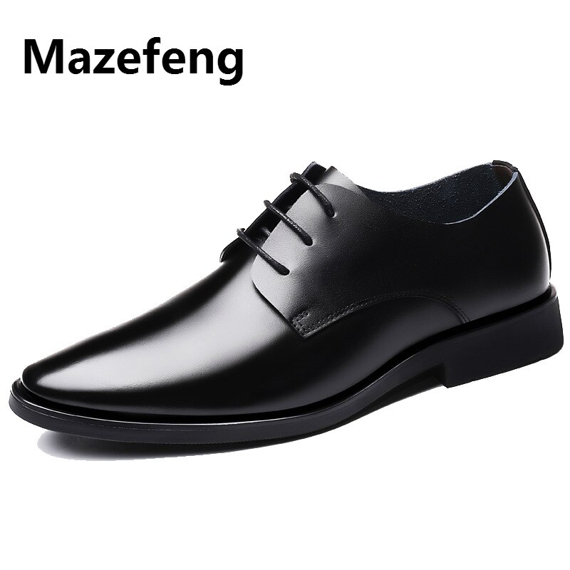 Mazefeng formelle oxford sko for menn bryllup sko skinn italia spiss tå menn kjole sko sapato oxford masculino
