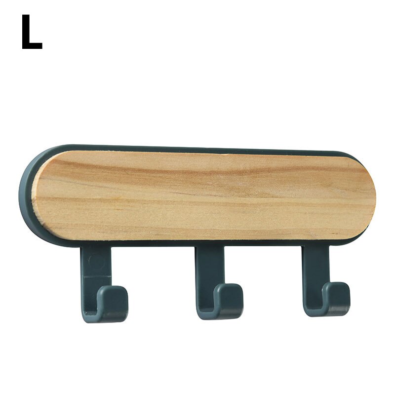Wood Key Holder Hat Scarf Storage Organizer Strong Key Ring Rack Phone Hooks Clerk Housekeeper Wall Mounted Hangers: 12