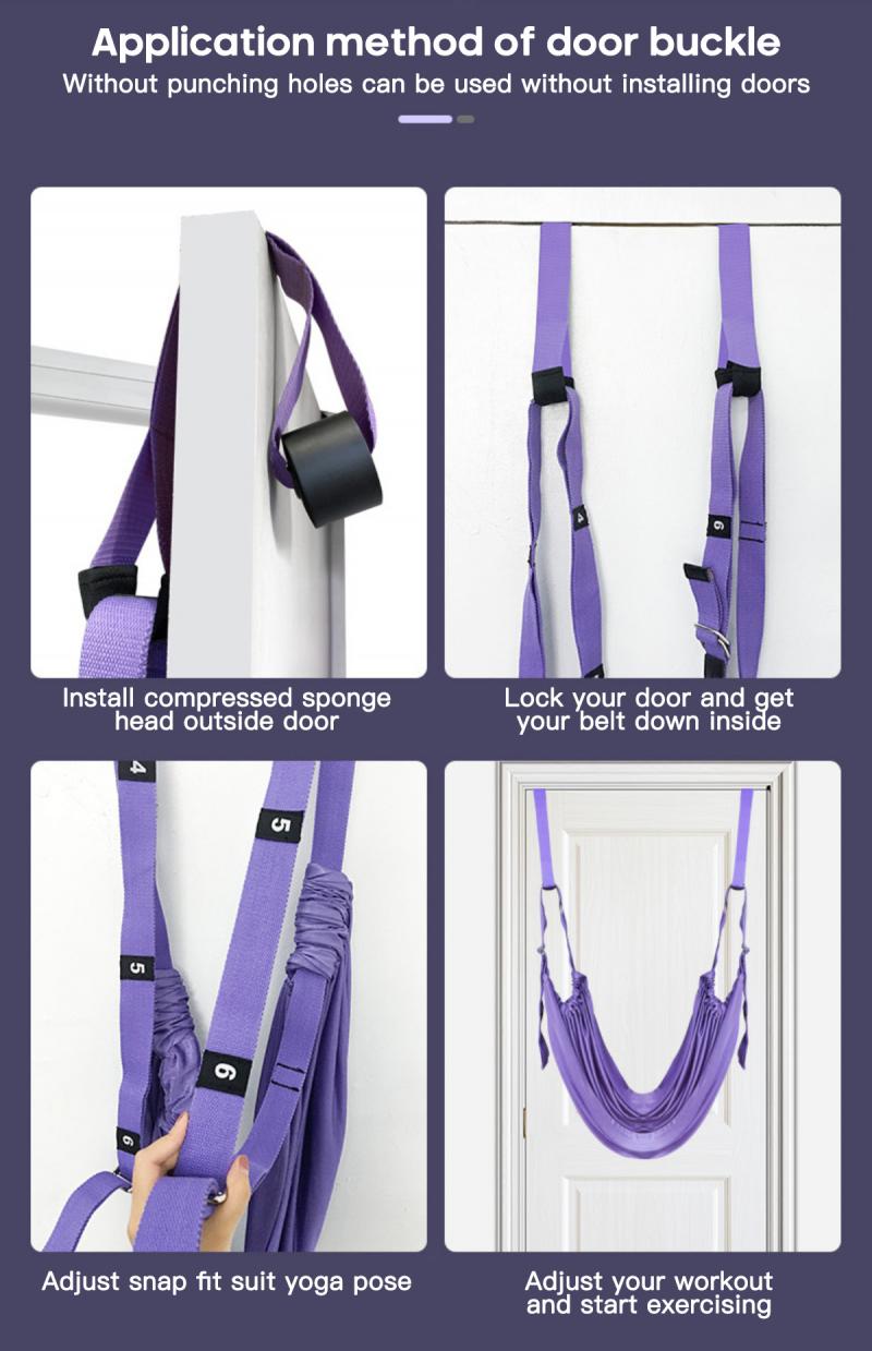 Aerial Yoga Hammock Swing Sling Home Gym Elastic Hanging Belt Trapeze Anti-Gravity Yoga Inversion Traction Device Multifunction