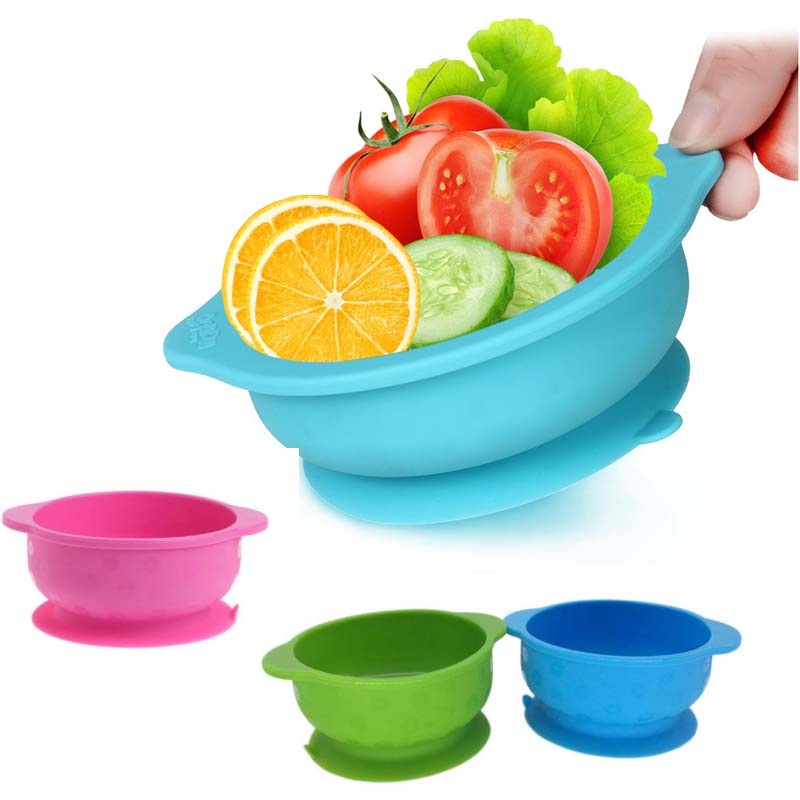 Baby zuigkom snackbakjes siliconen beker peuter kind eten kom snack bewaarbakje kinderen bord servies