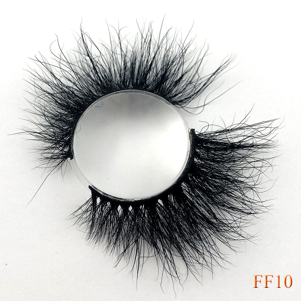 100% cils de vison 25mm cils moelleux en désordre 3D faux cils dramatiques longs cils naturels gros maquillage cils de vison