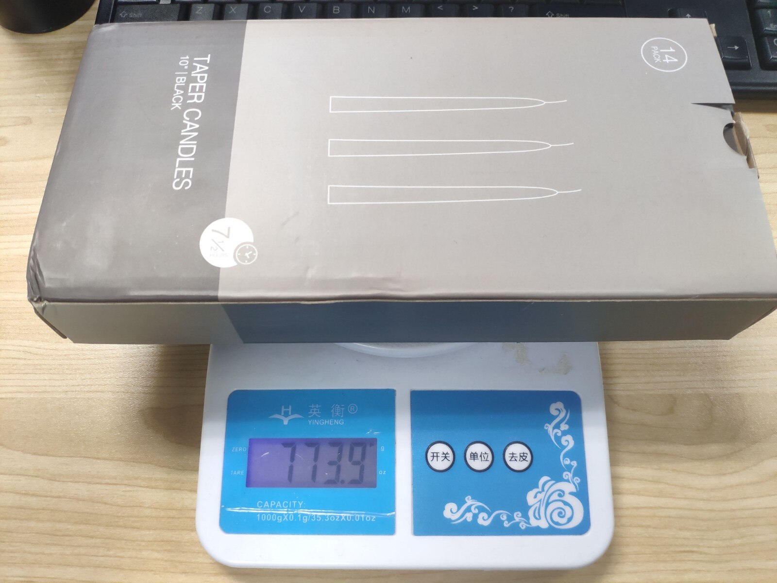 10 inch Taper Candles Set of 14 Dripless Taper Candles and Unscented Candlestick