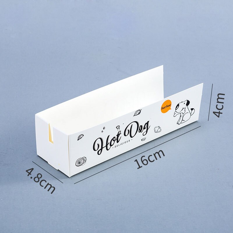 100pcs Dog Packaging Box Paper Disposable Party Tableware Food Serving Tray for Caterers Food Trucks Kids: 4