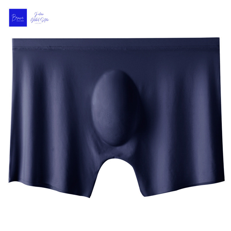 1pc herreboksershorts issilke herretruser sømløse sexy undertøy herretruser truser mannlige antibakterielle pustende truser: Xxl / Blå
