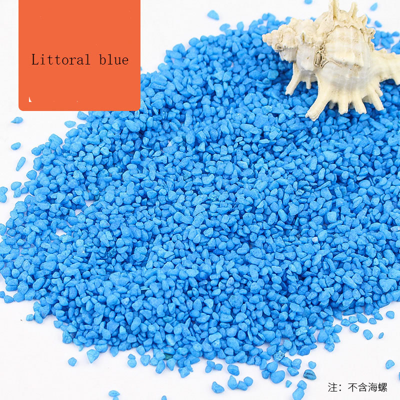 Fish Tank Decoration Aquarium Decoration StoneLuminous Stone Garden Decoration Stone Landscape Sand: lIttcral blue