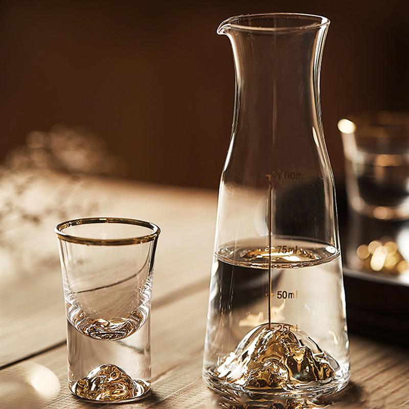 Prachtige Liquor Glazen Schaal Heupfles Flagon Wijn Decanteren Cups Glas Decanter Praktische Drank Fles Voor Thuis