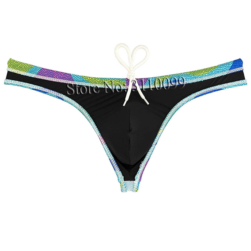 Herren Eisseidenfutter Bade Tanga Badeanzug Beachwear Badehose Bikini Bademode Unterwäsche