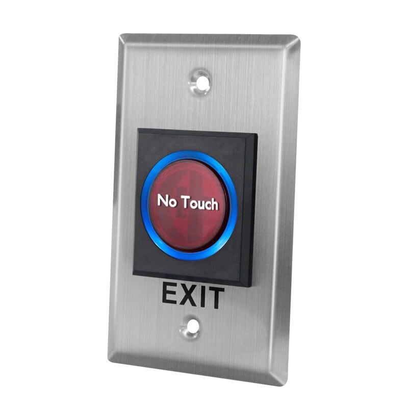 Stainless Steel No Touch Door Push Button Sensor Infrared Exit Button Emergency LED Release Switch For Access Control System