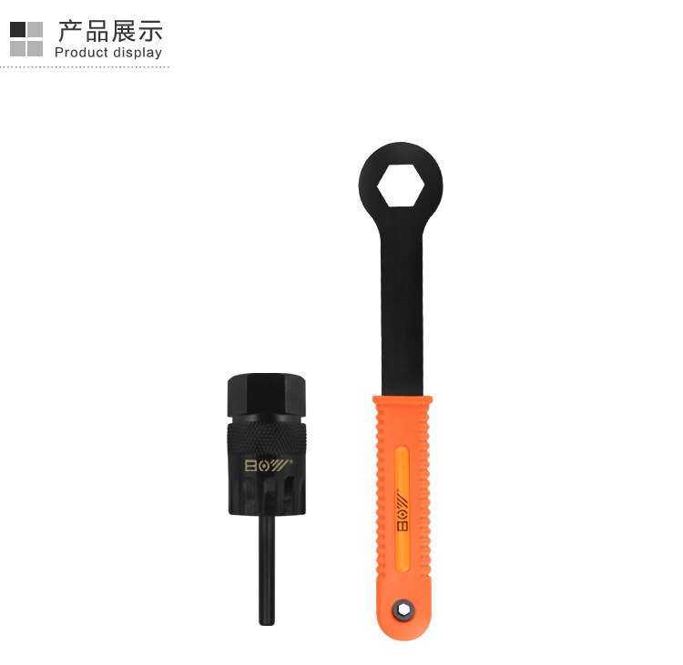 Cassette flywheel socket wrench combination for Cassette&Center Lock Disc Brakes Installer/Remover Tool For 1/2" drive bicycle: Default Title