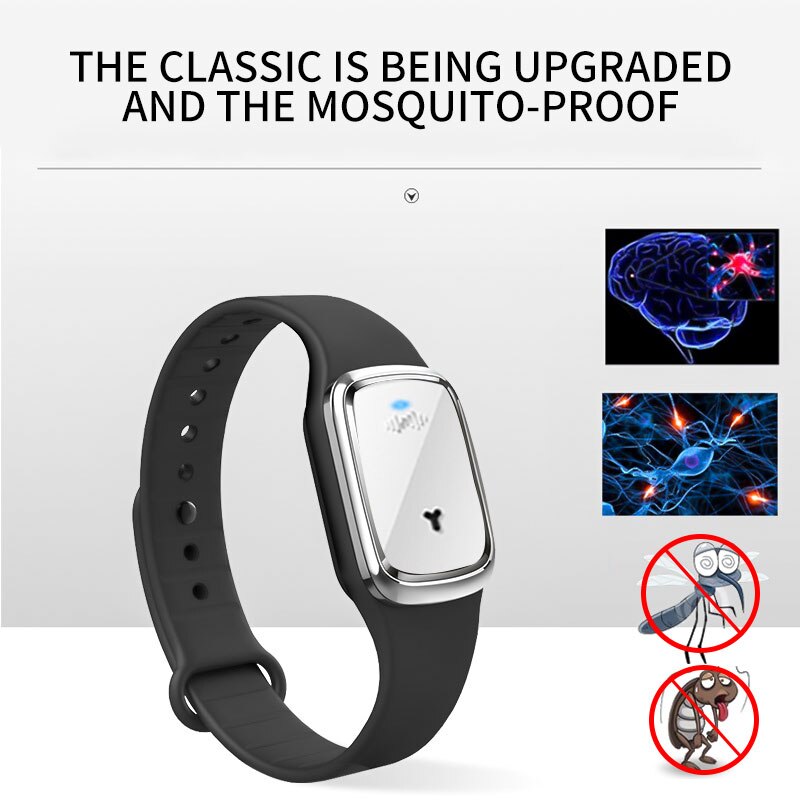 Ultrasuoni repellente per zanzare orologio ricaricabile anti-zanzara braccialetto Pest insetto Bug Banish dispositivo per bambini adulti