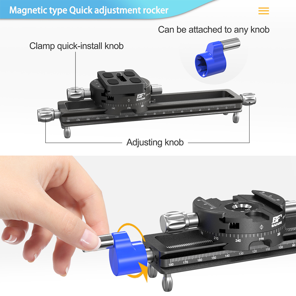 Bafang macro tandwielgeleiderail 360 ° spiegelreflexcamera dia fotografie speciale snelmontageplaat dia rail statief accessoires
