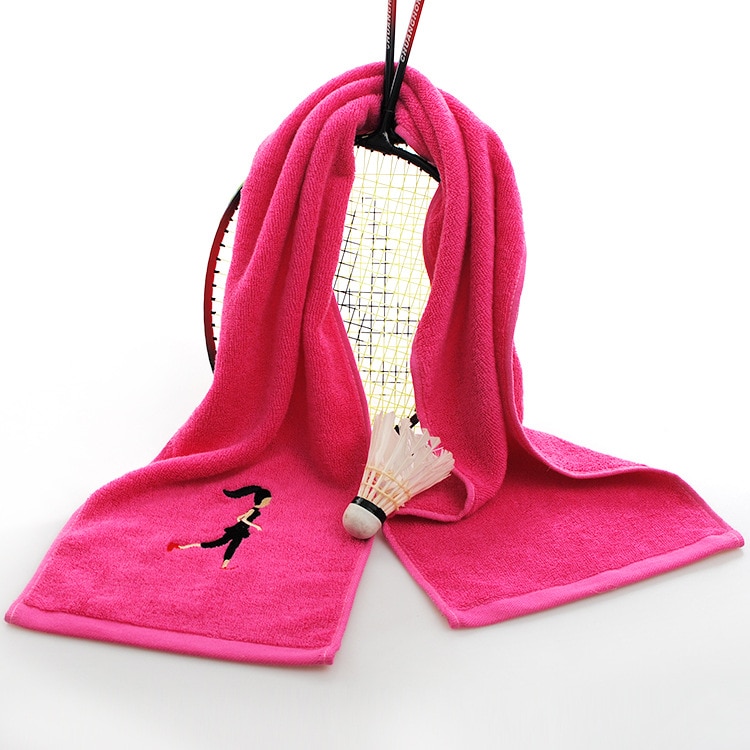 22X110cm Sports towel embroidered cartoon wipe sweat towel absorbent facial towel gym outdoor indoor towel
