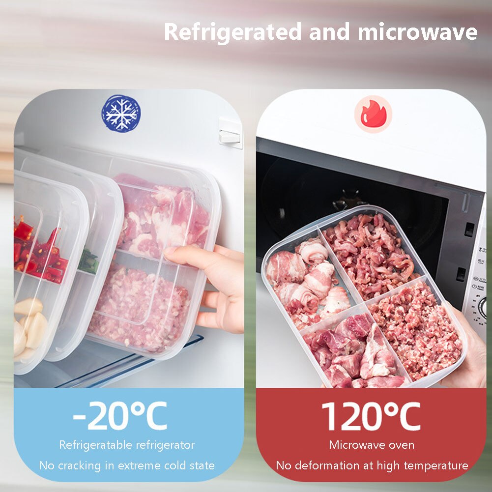 Refrigerator Organizer Storage Box Fresh-keeping Tray Can Be Stacked Food Compartment Fresh Keep Container Kitchen Tools