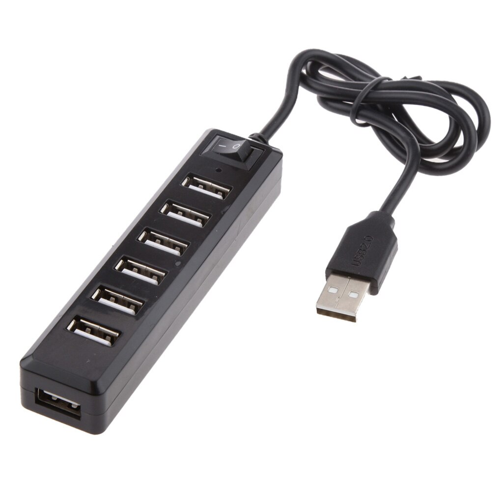 High Speed 7 Port USB HUB 2,0 Multi Splitter Expansion PC Laptop Adapter