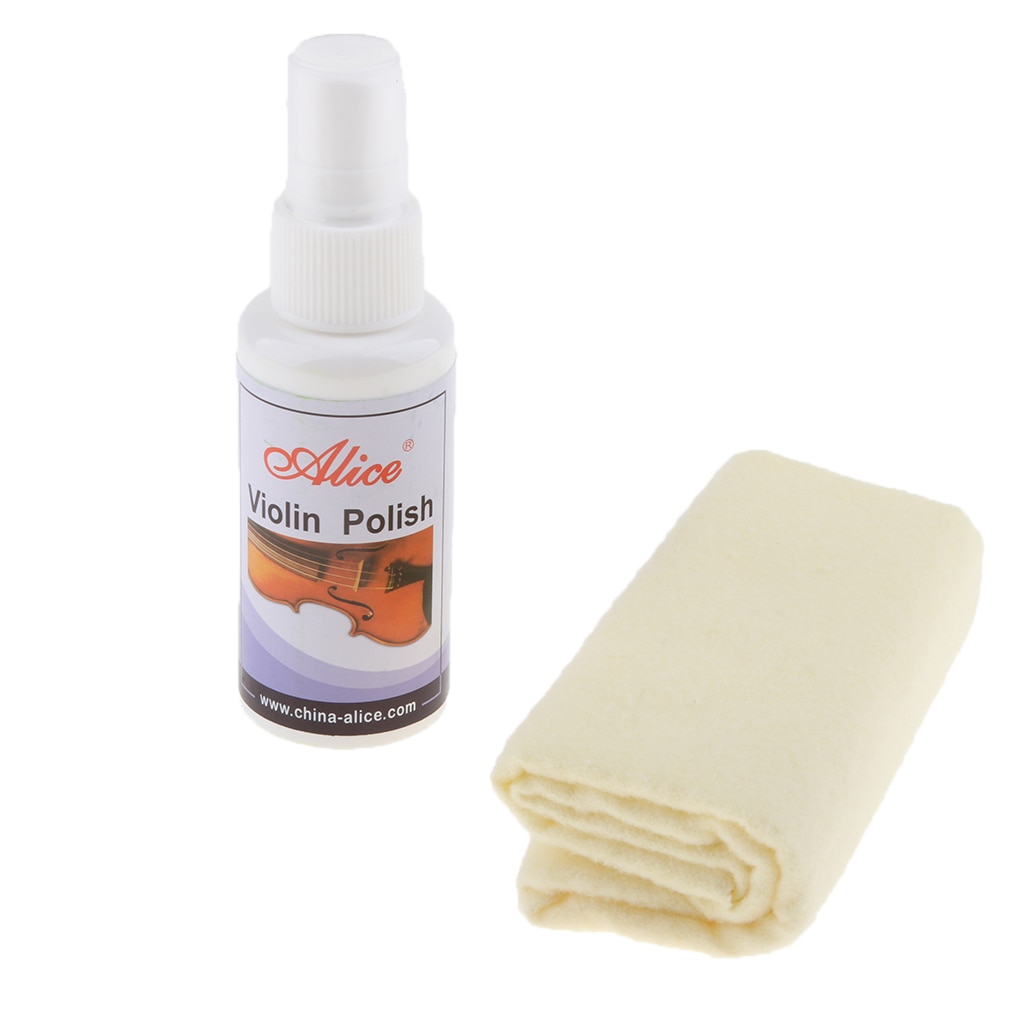 Violin Polishing Oil with Cleaning Cloth Cleaner Kit for Violin Viola Cello String Instrument