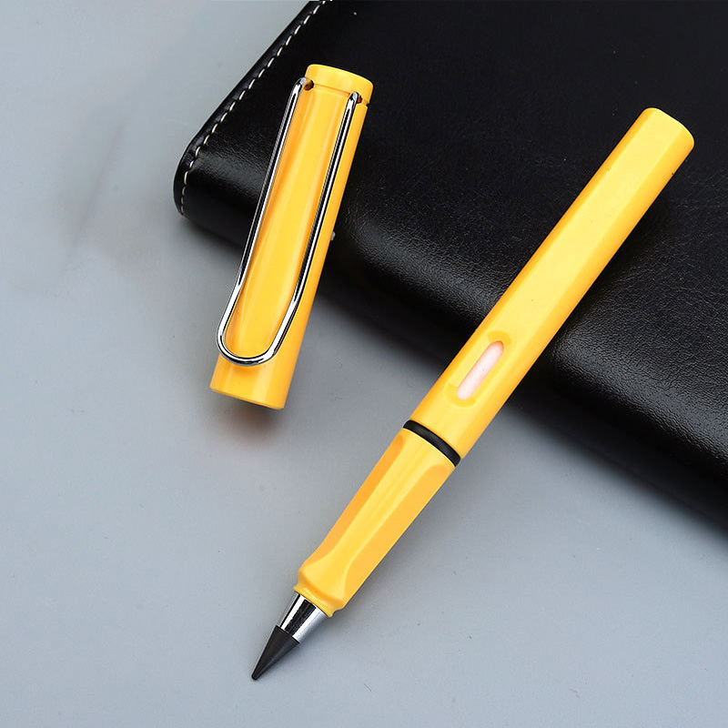 Lápiz eterno de escritura ilimitada, nueva tecnología, lápices mágicos sin tinta para escribir bocetos de arte, herramienta de pintura, novedosos para niños: Yellow