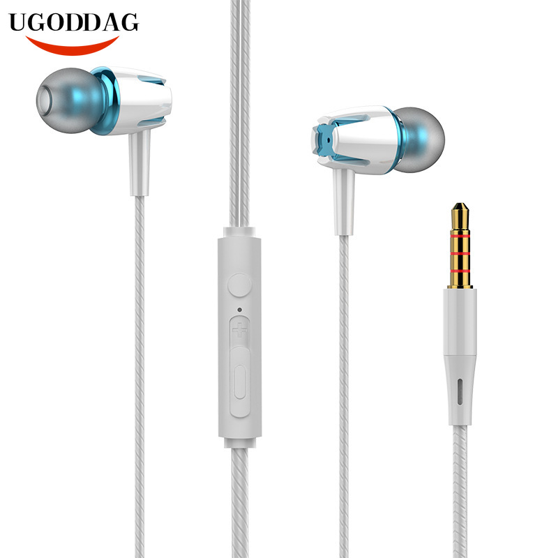 3,5mm verdrahtet Kopfhörer Mit Subwoofer Earbuds Verstellbaren Volumen Kopfhörer Musik Sport Spielen Headset Mit mic Für Xiaomi IPhone