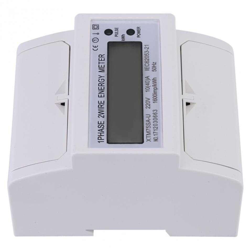 Digitaalinen  ac 220v 10(40a)  din-rail mittari sähkömittari digitaalinen lcd yksivaiheinen elektroninen kwh sähkömittari