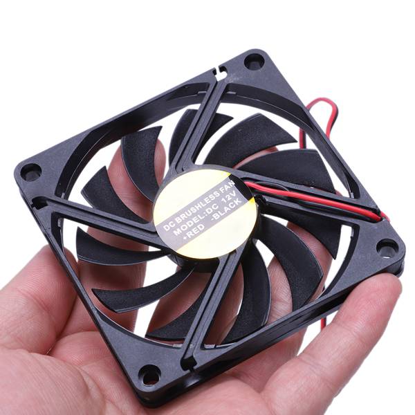 ! 80mm 2 Pin Connector Cooling Fan for Computer Case CPU Cooler Radiator