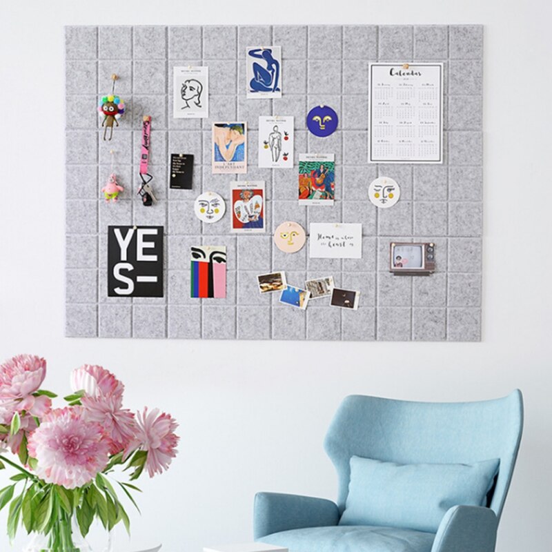 30*30 Jiugong Vilt Achtergrond Muur DIY Puzzel Fotowand Message Board DIY Decoratie Craft voor Home Office