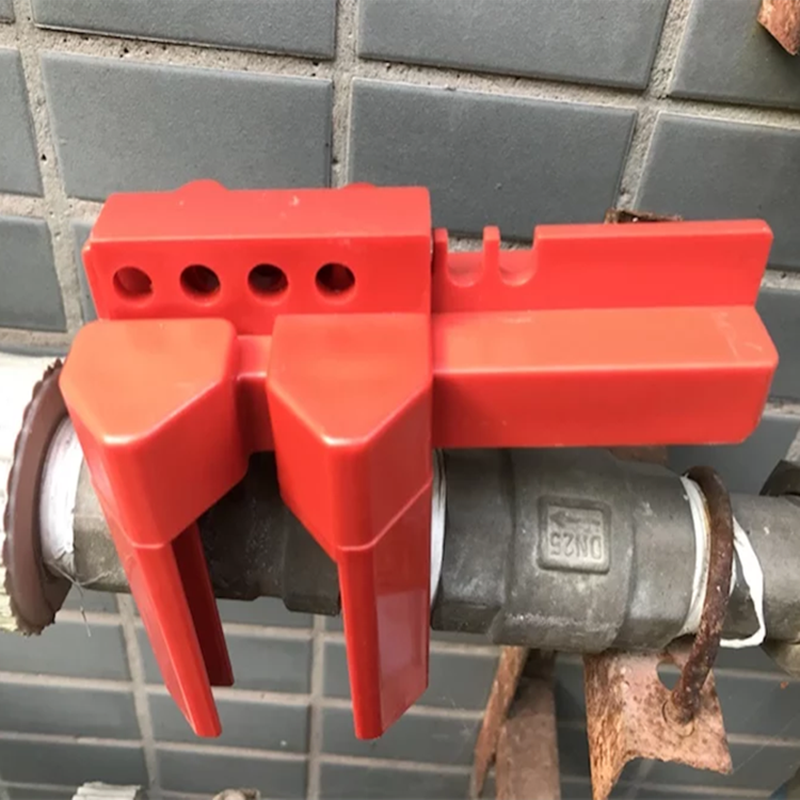 Justerbart rör dörr ventil omkopplar lås rött för vattenrör kulventil switch hänglås för att förhindra öppning av säkerhetsutrustning