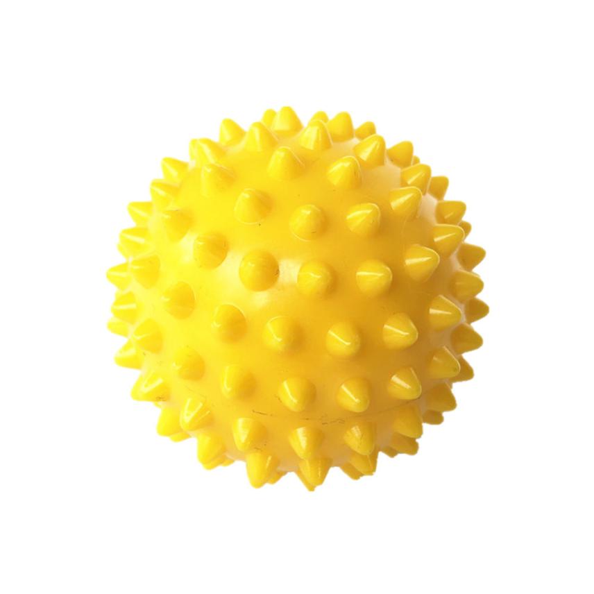 Bärbar pvc 6.5cm massageboll roller zonterapi stressavlastning lätthet muskel för kropp yogaboll fitnessboll pilate lägsta pris: Gul