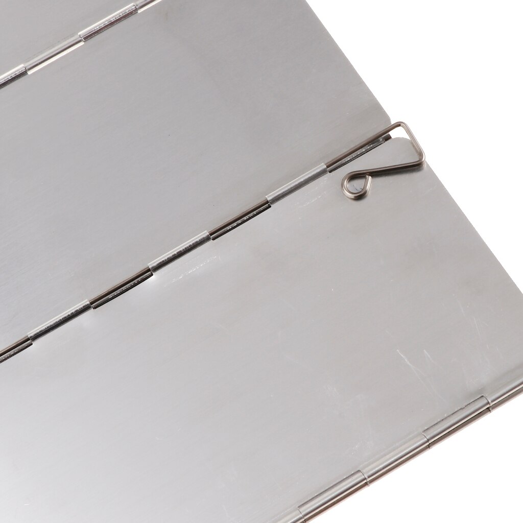 12 Platen Folding Camping Wind Shield Aluminium Fornuis Gasfornuis Windscherm Voor Outdoor Wandelen Picknick Koken Bbq