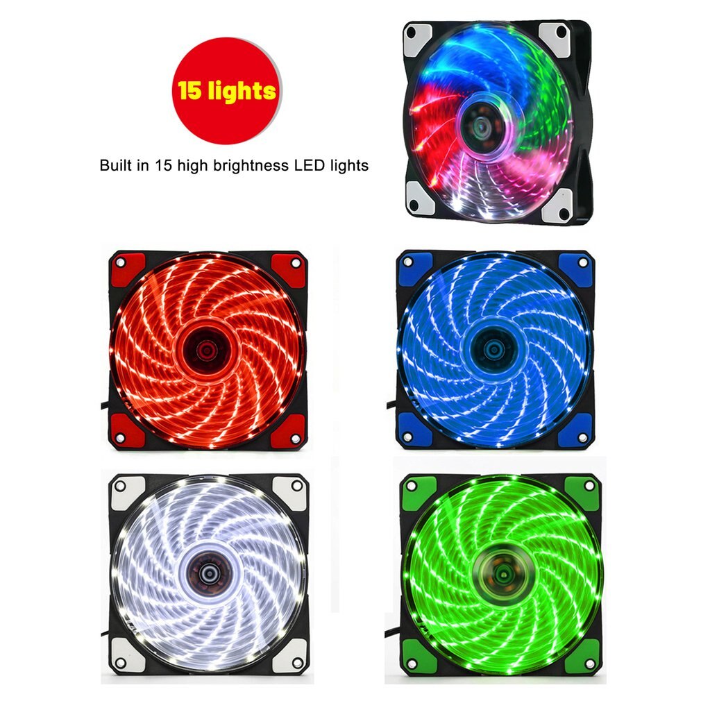 PWM 12025 120mm Computer Case Fan Silent 12CM Fan CPU Cooling RGB Quiet PC Cooler Fan Case Fans 12V DC Adjust Fan Speed