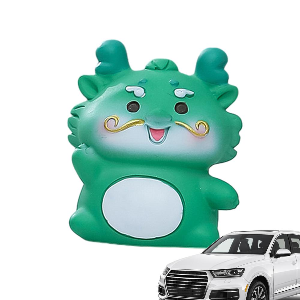 Small Dragon Statue Resin Statue Chinese Dragon Desktop Figurines Miniature Ornament Exquisite Dragon Year Figurines Home: green