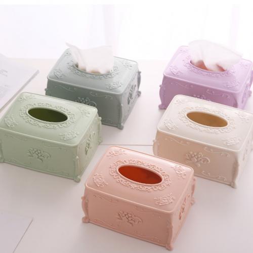 Plastic Tissue Box Case Holder Flower Shape Tissue Storage Cases Tissue Boxes Tissue Case Box Container Table Decoration