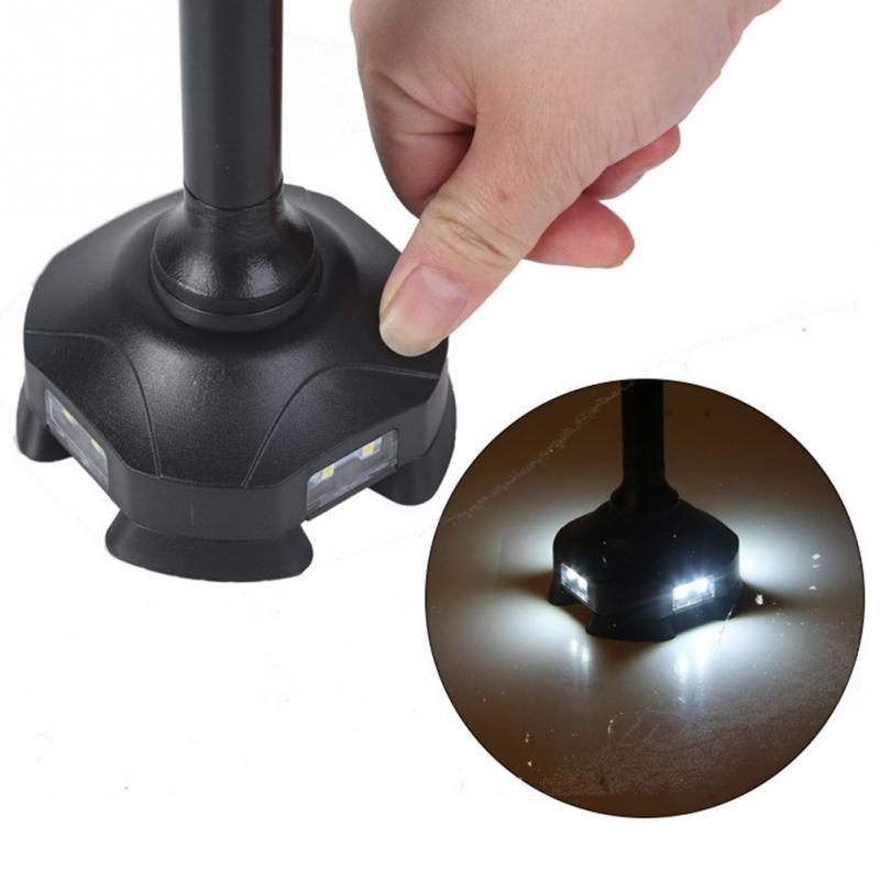 Old Man Walking Stick With LED Light Four Legged Stable Rugged Aluminum Alloy Foldable Portable 62-96cm