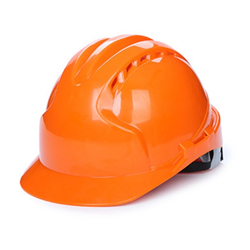 Abs Bescherm Rescue Helm Met Instelknop Veiligheid Harde Hoeden Cap Bouw Werk Beschermende Helmen: Oranje