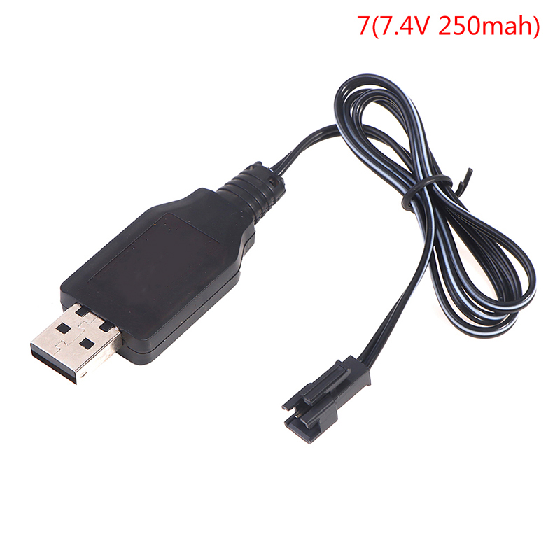 3.6-9.6V 250mA NiMh/NiCd Battery USB Charger Cable SM 2P Forward Plug Remote Control Car USB Charger Electric Toy~