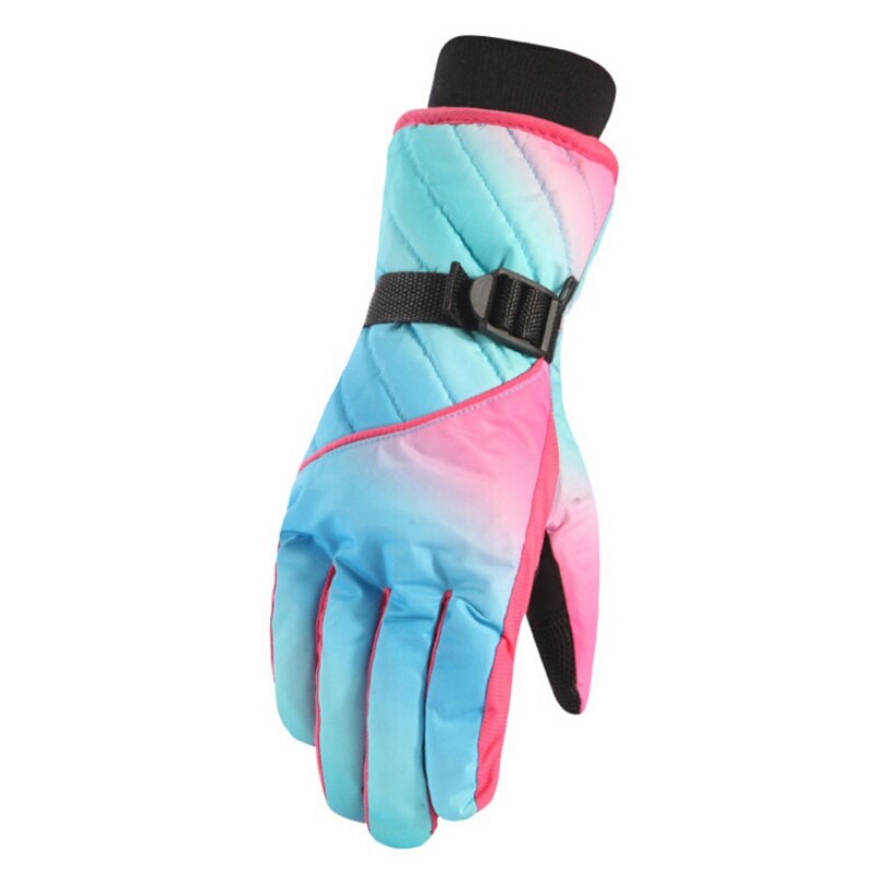 Aolikes winter ski handschoenen meisjes jongens volwassenen waterdichte warme handschoenen sneeuw kinderen winddichte ski snowboard handschoenen: B