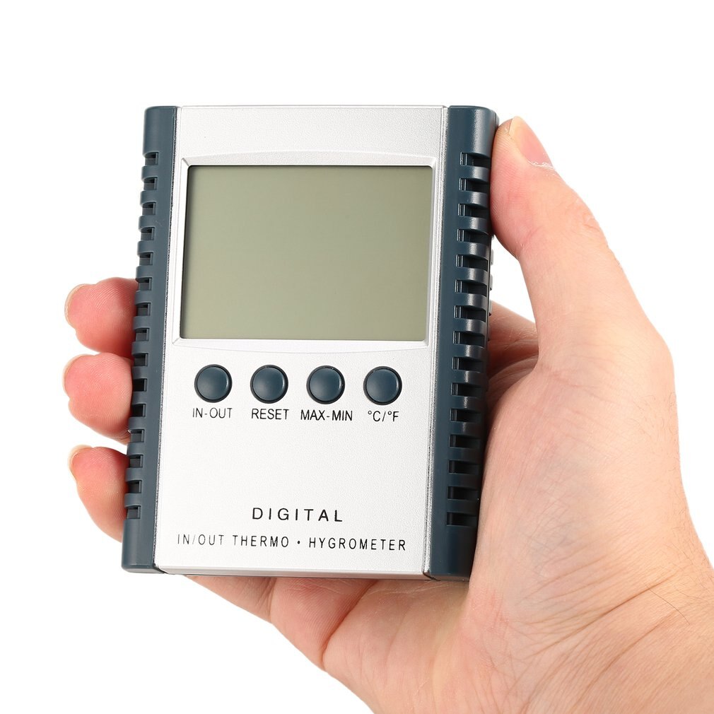 Mini Digital Humidity Temperature Meter LCD Display Hygrometer Thermometer Sensor Indoor Outdoor Calender Clock -50-70C