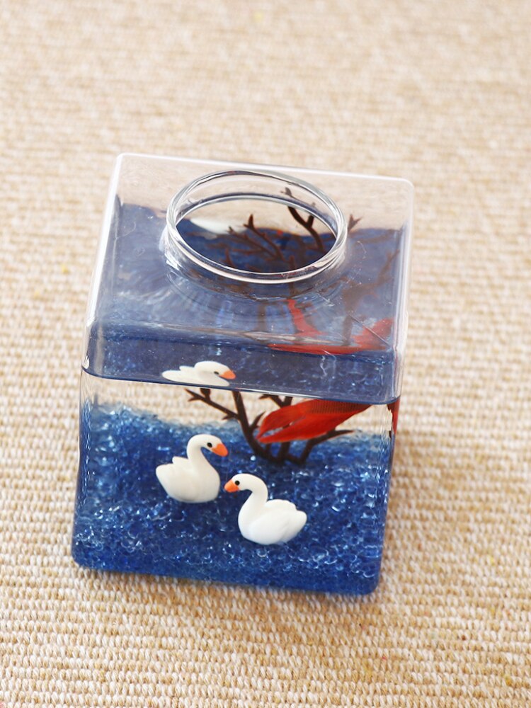 Desktop Ecological Bottle Office Desktop Micro View Glass Fish Tank Bucket Fish Tank Mini Small Fish Tank