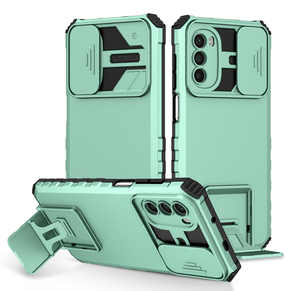 Shockproof Case for Motorola MOTO G52 G42 G22 G82 Push Pull Camera Protection Live Stand Phone Cover for MOTO G50 5G E32